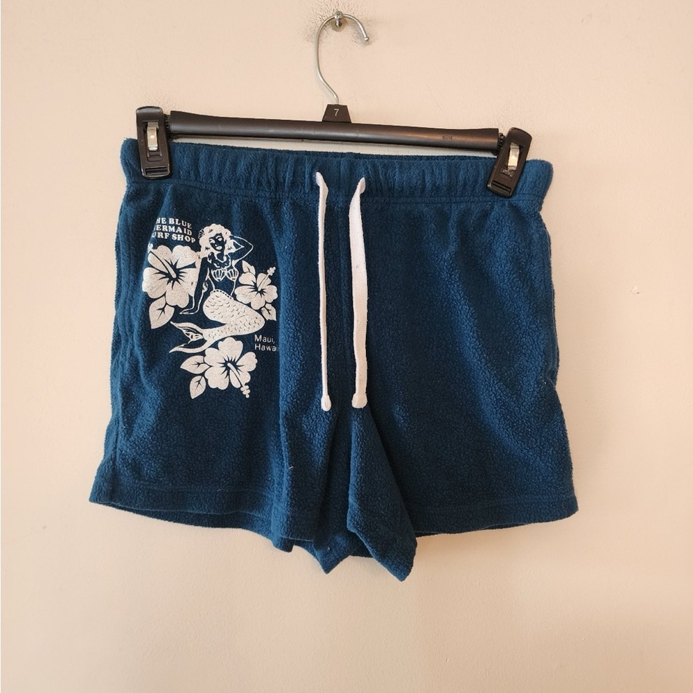 Grayson threads fleece shorts mermaid Hawaiian shorts size womens small
